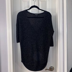 Express black V neck sweater